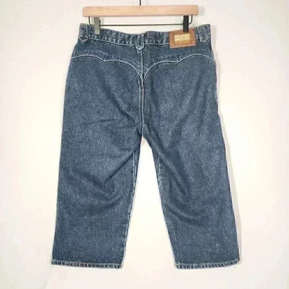 Vintage LAWMAN Western Womens Junior Slim World Class Denim Riding Capris Sz 13 - Picture 4 of 11